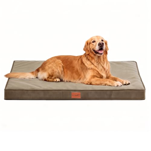 WAVVE Cuccia Cane Interno Taglia grande 112x81x7.6 cm Marrone