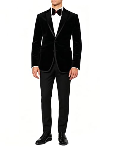 Smokings quotidiens d'affaires manteau veste de costume velours homme