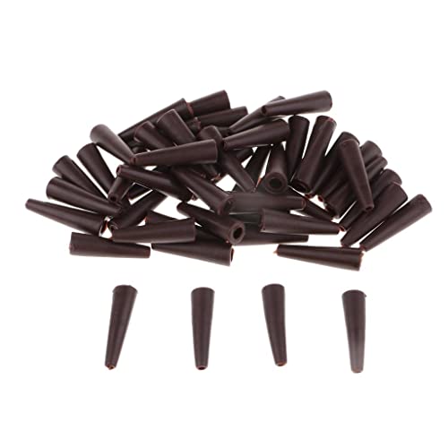 50Pcs Rubber Tail Tubes Cones for Fishing Rig Sleeves Tool 20mm