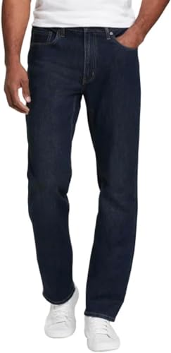 Eddie Bauer Men’s Regular Fit Two-Way Stretch Jean (Dark Blue, 34W x 34L)