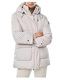 ECOALF Damen Bailyalf, recyceltes Polyester, mit Kapuze, gefüttert, Ultraleicht und bequem, Damenjacke, Größe XL, Steinfarbe, beige