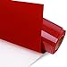 Flocked Red Heat Transfer Vinyl Iron On Vinyl 1x3.2ft (2 by12x20 Inch) for T-Shirt and Other Fabrics