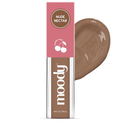 Image of Moody Drip Matte Liquid Lipstick - Nude Nectar, with Jojoba Seed Oil & Vitamin E | Transferproof, Long Lasting & Vibrant Lip Colors That Last Upto 12 Hours | Paraben Free Lip Tint, 4ml