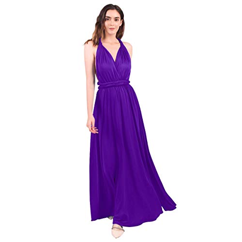 Image of Women Transformer Hi Low Evening Long Prom Dress Halter Convertible Multi Way Spaghetti Strap Wedding Cocktail Maxi Gown