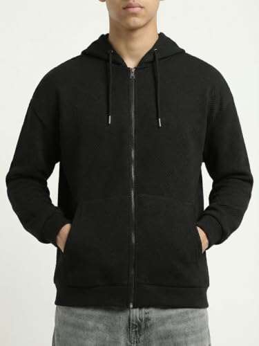 Image of Leriya Fashion Men Poly Cotton Fabric • Hooded Collar • Front Zipper • Lightweight • Casual Wear • S-3XL
