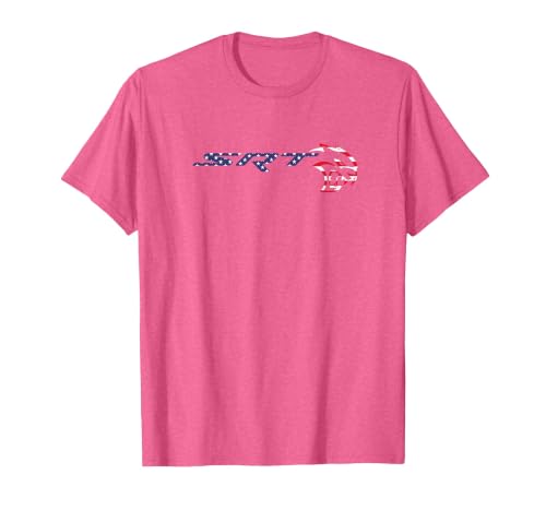 Dodge SRT Hellcat Stars and Stripes T-Shirt, Men, Pink Heather, X-Large