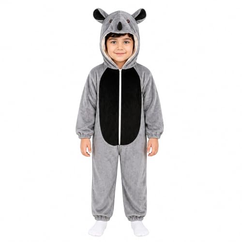 Image of Raj Costume Animal Fancy Dress Costume for Boys & Girls | Hooded Full Body Wildlife Zoo Animal Jumpsuit | Soft Costume for School Function, Fancy Dress, Halloween, Birthday, Cosplay & Role Play