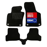DBS - Tapis de Sol Voiture - sur Mesure - Adapté à Votre Volkswagen Golf 5 / Golf 6 (11/2003-11/2012) Antidérapant : Clips de Fixation et Autogrip - 3 pièces : Protection du Pont arrière - Moquette