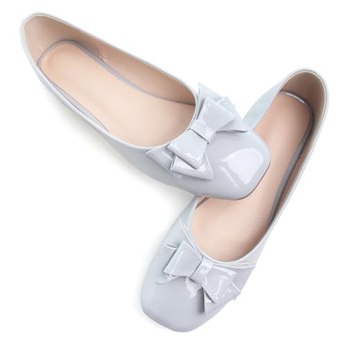 Image of Dear Time Women's Casual Foldable Ballet Flats Square Toe Ballerina Flats Shoes Comfortable