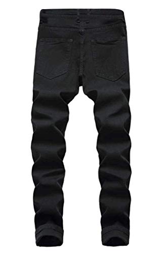 Men's Ripped Skinny Stretch Distressed Destroyed Slim Jeans Denim Pants2