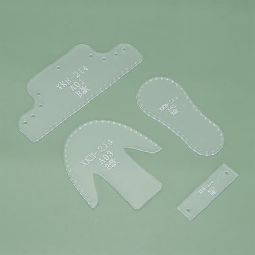 Hoement Modèle Décoration Artisanale en Acrylique Transparent pour Bottes de Pendentifs Kit Cuir Gabarit de Découpe Couleur Aléatoire pour Création de Chaussures – vue 5