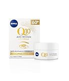 NIVEA Q10 60+ Anti-Puffiness Eye Cream (20ml), Anti-Wrinkle Eye Cream with Triple Strength Formula Made with Q10, Rose Petal Oil, and Calcium, Designed for 60+ Skin