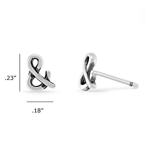 Boma Jewelry Sterling Silver & Ampersand Stud Earrings #TOP2