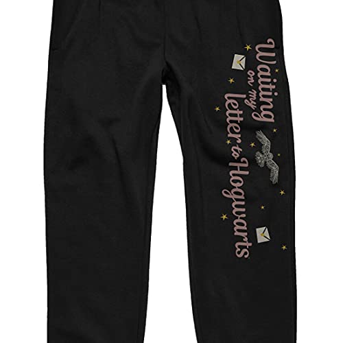 Unisex Harry Potter Waiting On My Letter Hogwarts Black Sweatpants2