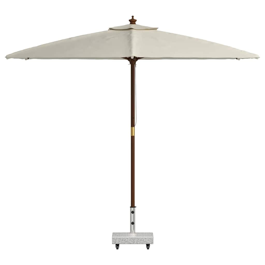 Supporto per ombrellone grigio in granito, 45 x 25 x 45 cm, con ruote, stabile, per giardino, balcone, terrazza, base pesante, resistente alle intemperie e facile da spostare