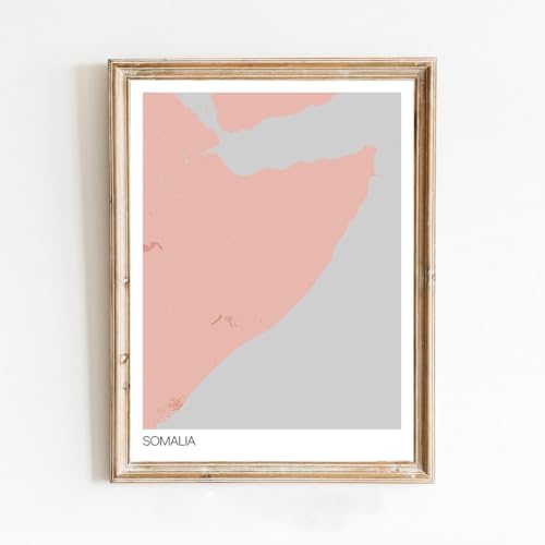 Modern Colored Poster of Somalia Africa 7 | 11x17 12x18 16x24 24x36 Minimal Unframed Print Wall Art | Minimalism Hometowm City Traveler Gift | Minimalist Home Office Decor