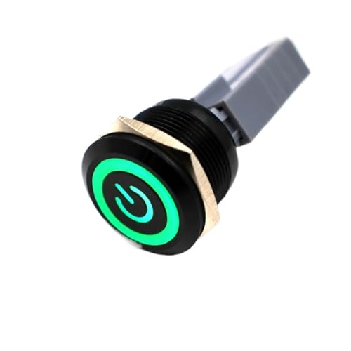 Bouton-poussoir étanche avec voyant LED bleu pour commande 6V