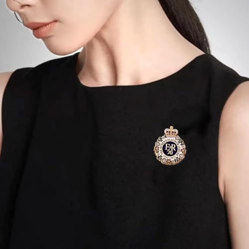 Image of 70th Queens Platinum Jubilee Enamel Pin Badge Brooch Gift Souvenirs ELIZABETH II Colorful Design Memorabilia (1)
