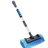 Konpard Cepillo de lavado de coche de 51 pulgadas con cerdas suaves de 10 pulgadas, perfecto para limpiar el