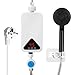 Calentador De Agua Eléctrico, Mini Calentador de Agua 220 V 5500 W, 30-55 °C, Temperatura Ajustable, Ducha de Calentador Instantáneo sin Tanque con Pantalla LED para Cocina y Baño (RYK-009)