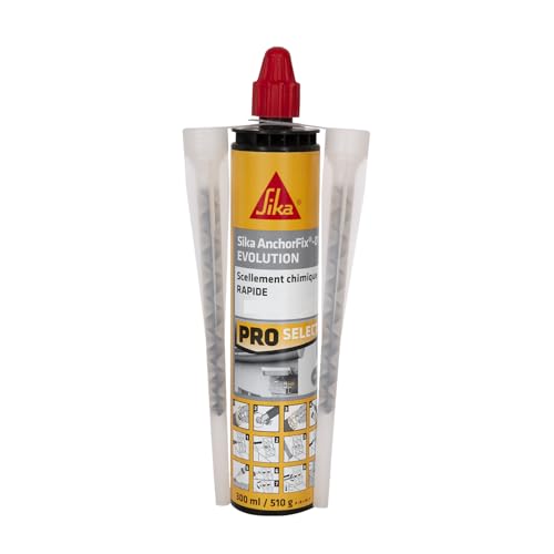 SIKA - Scellement chimique - Sika Anchorfix 01 Evolution Ton Pierre - Prise rapide - Int/Ext - Multi-matériaux - Fixation d'objets lourds - Scelle store,...