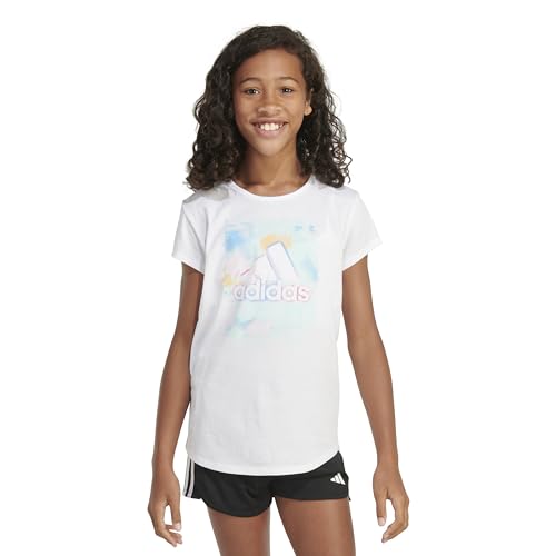 Image of adidas Girls' Short Sleeve Scoop Neck Tee T-Shirt