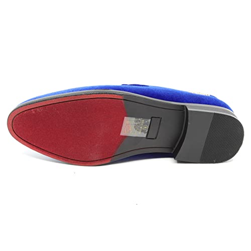 Image of Men's Velvet Designer Classic Dress Tuxedo Smoking Slipper Loafers Slip On Shoes SM-56