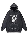 Laixton Mens Oversized Hoodie Pullover Unisex Graphic Sweatshirts Hoodies Casual Tunic Vintage Streetwear Aesthetic Top