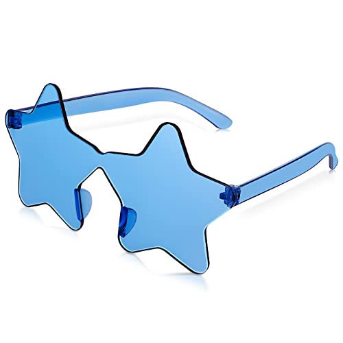 Coume Rimless Star Shape Sunglasses Sun Glasses for Women Men Candy Color Star Glasses Tinted Sunglasses for Women