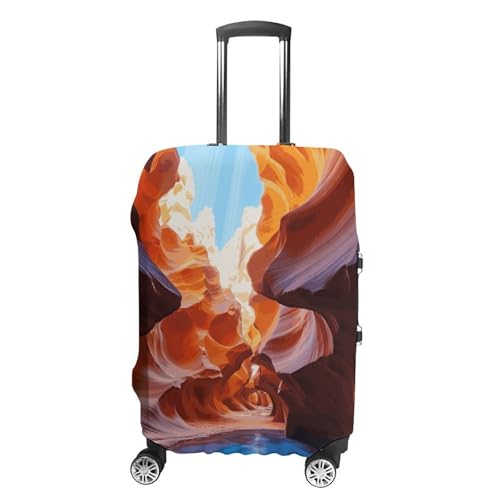 Carry on Luggage Cover Antelope Canyon Suitcase Covers for Luggages Tsa Approved Travel Luggage Sleeve Protector Elastic Suitcase Protector Anti-Scratch Washable Fits 19-30 Inch Case -L
