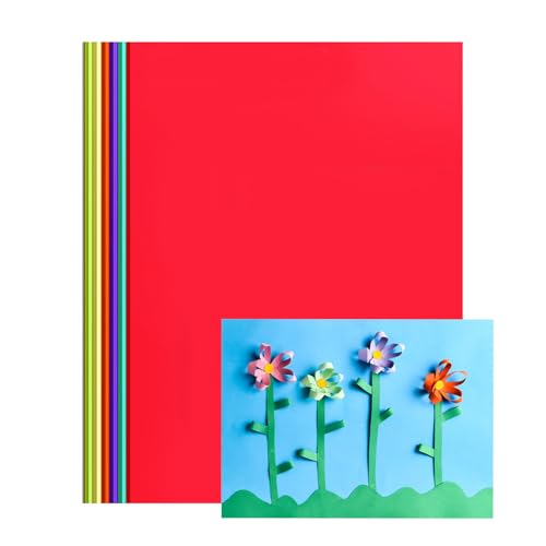 30 Blatt Tonkarton A4 Bunt, 230 g/m² Tonpapier A4 Buntpapier, 10 Farben Bastelpapier Bunte Bastelkarton zum Basteln Gestalten, für Malen Kartenherstellung Scrapbook Grußkarten Scrapbooking