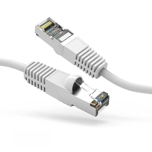 Cable de red Cat6 blindado SSTP 0.5 pies blanco, pack 2 miniatura 1