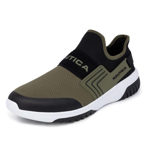 Image of Nautica Men's Slip-On Sneakers - Casual Fashion Shoes for Walking, in Medium & Wide Widths