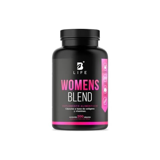 Vitaminas para Mujer, Multivitamínico de 180 cápsulas. Ingredientes naturales: Colágeno Hidrolizado, Biotina, Ácido Fólico y Vitaminas. Womens Blend B Life.