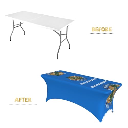 Housse de table extensible Oklahoma State Flag EdWal 1,8m pour banquet - 5