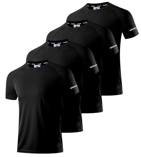 Image of Men's Quick-Dry Sportswear T-Shirts,4 /6 Pack Breathable Moisture Wicking Gym Tops for Training & Workout,Short Sleeve Tees