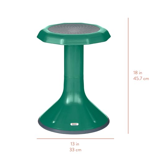 Image of Back2School Express Wobble Sensory Stool for Classroom - 18 inch Active Flexible Seating Chair for Kids, 220lb Capacity, GREENGUARD Gold Certified, Green