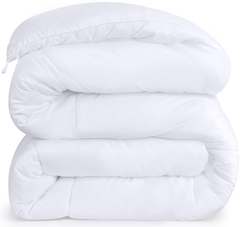 Image of Utopia Bedding Comforters Queen Size, All Season Duvet Insert, Down Alternative Box Stitched Bed Comforter with Corner Tabs, Machine Washable (White, Pack of 4)