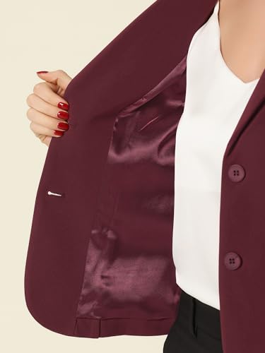 Blazer de travail extensible veste chic manches longues revers L - 5