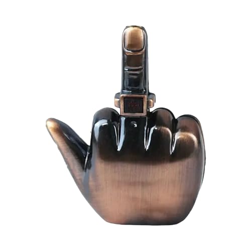 Middle Finger Refillable Butane Cigar Cigarette Vintage Antique Lighter Qty: 1 Random Color