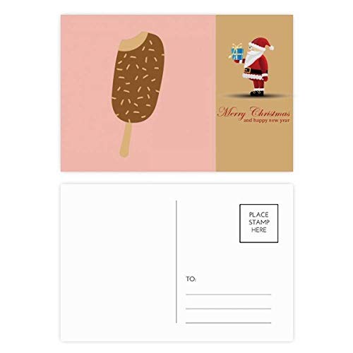 Cartes postales Père Noël glace chocolat pour écrire vos vœux au coin du feu