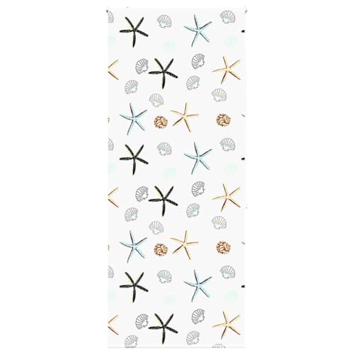 IBUQDDV Store de douche PEVA imperméable avec mécanisme enrouleur peu encombrant pour salle de bain, hauteur réglable et chaînes de sécurité enfant pour...