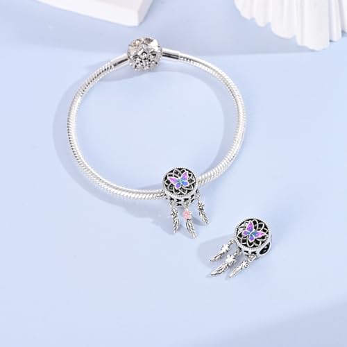 Image of 925 Sterling Silver Charms,Hypoallergenic Beads,Compatible with Pandora Bracelets and Necklaces,Women Holiday Gift Pendants