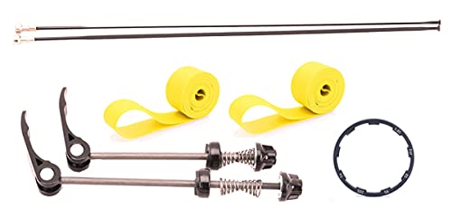 RUJIXU 700c Rennrad-Laufradsatz Rennrad Laufrad Doppelwandige Felgen 40mm 8-11 Geschwindigkeit Kassette Kohlefaser-Nabe Schnellspannrad Felgenbremse 1900g (Color : Gold hub, Size : 700C)