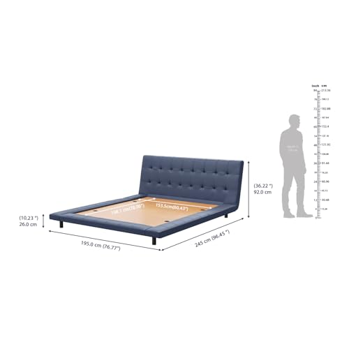 Image of Wakefit Somora Queen Size Non Storage Upholstered Bed