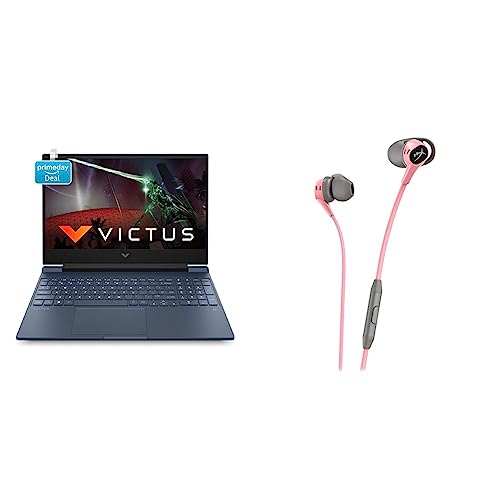 HP Victus Gaming Laptop 12th Gen Intel Core i5-12450H 15.6 inch(39.6 cm) FHD IPS Gaming Laptop & HyperX Cloud Earbuds Pink