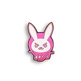 Overwatch Pin Overwatch 2 D.Va Pin DIva Bunny Pin Overwatch merch Gaming Pin Anime Enamel Pin Gaming Enamel Pin Gift for Gamers (Pink)