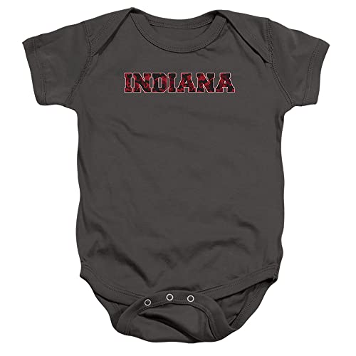 Indiana University Official Camo Unisex Infant Snap Suit for Baby,Charcoal, 12 Months