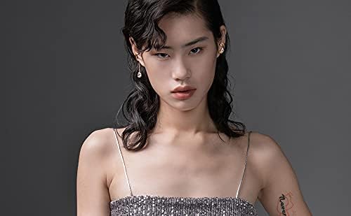 Miniatura 3 de Geometric Twisted Line Ear Cuff Silver Gold Plated Cross Ear cuffs with Stone Clip on Earrings Women Men