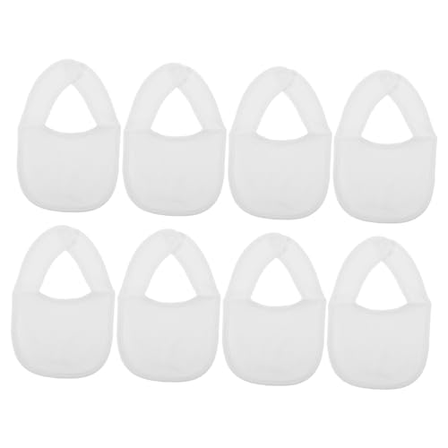 Bavoir bébé en coton SHOWERORO : lot de 8 grands bavoirs blancs absorbants pour garçon